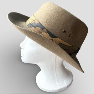 Vintage Style Felted Hat Western Cowgirl Cowboy